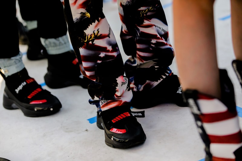 palm angels spring summer 2019 milan fashion week velcro sneaker shoe recovery black red white
