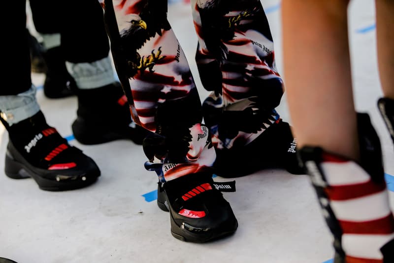 palm angels spring summer 2019 milan fashion week velcro sneaker shoe recovery black red white