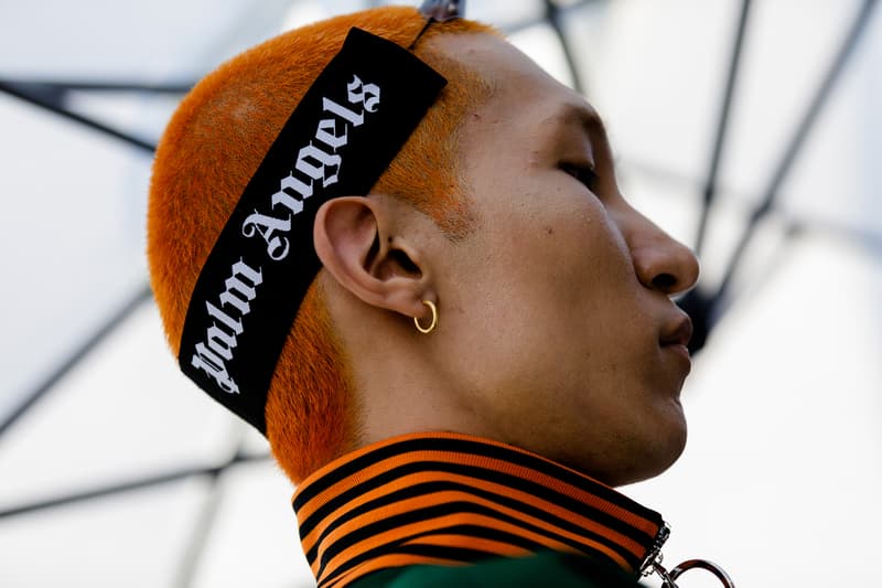 palm angels spring summer 2019 runway collection Francesco Ragazzi milan fashion week under armour backstage lanyard arm warmer sneaker