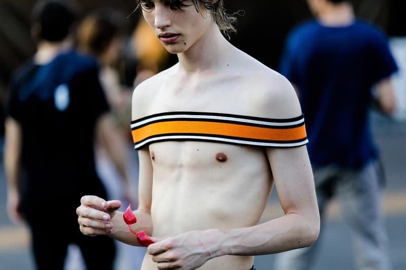 palm angels spring summer 2019 milan fashion week striped strap tanning bed sunglasses goggles orange black white