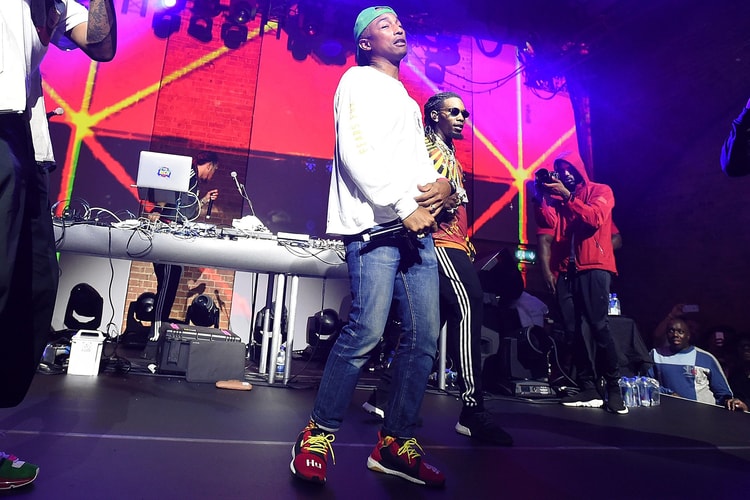 Pharrell Spotted in New Solar Glide Hu ST Colorway