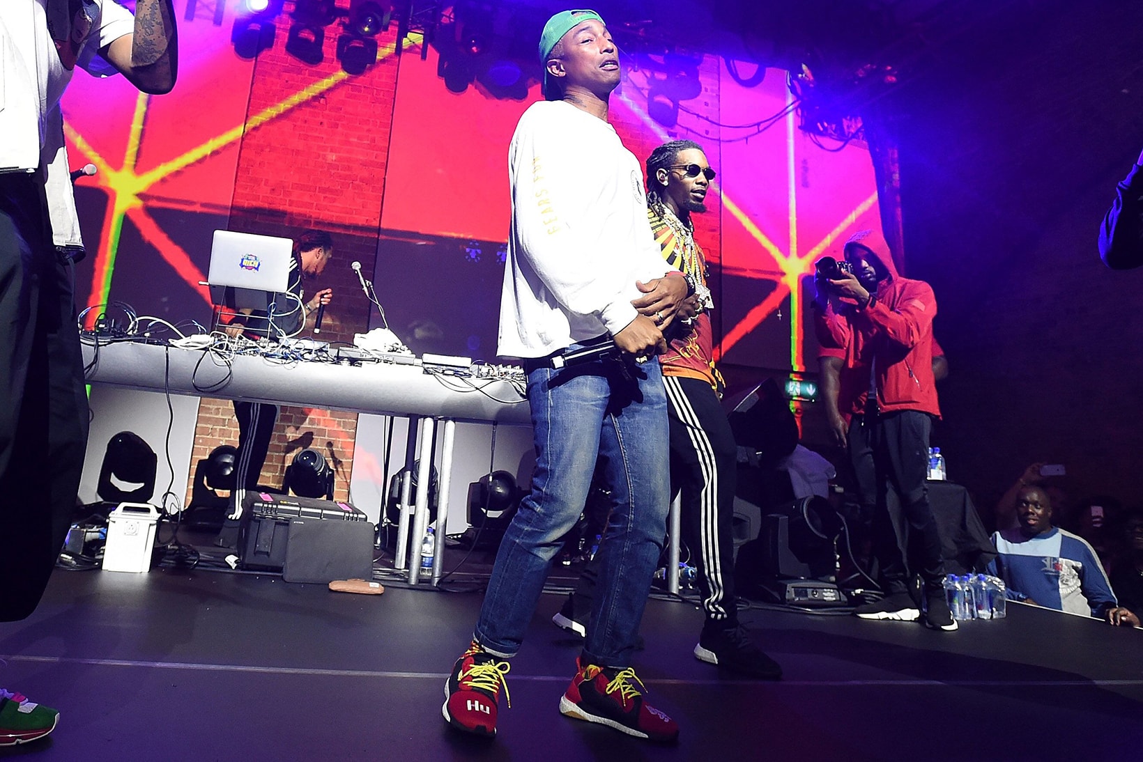 Pharrell adidas P.O.D. S Solar Glide Hu ST collaboration launch event sneakers footwear BOOST Red Colorway London Event