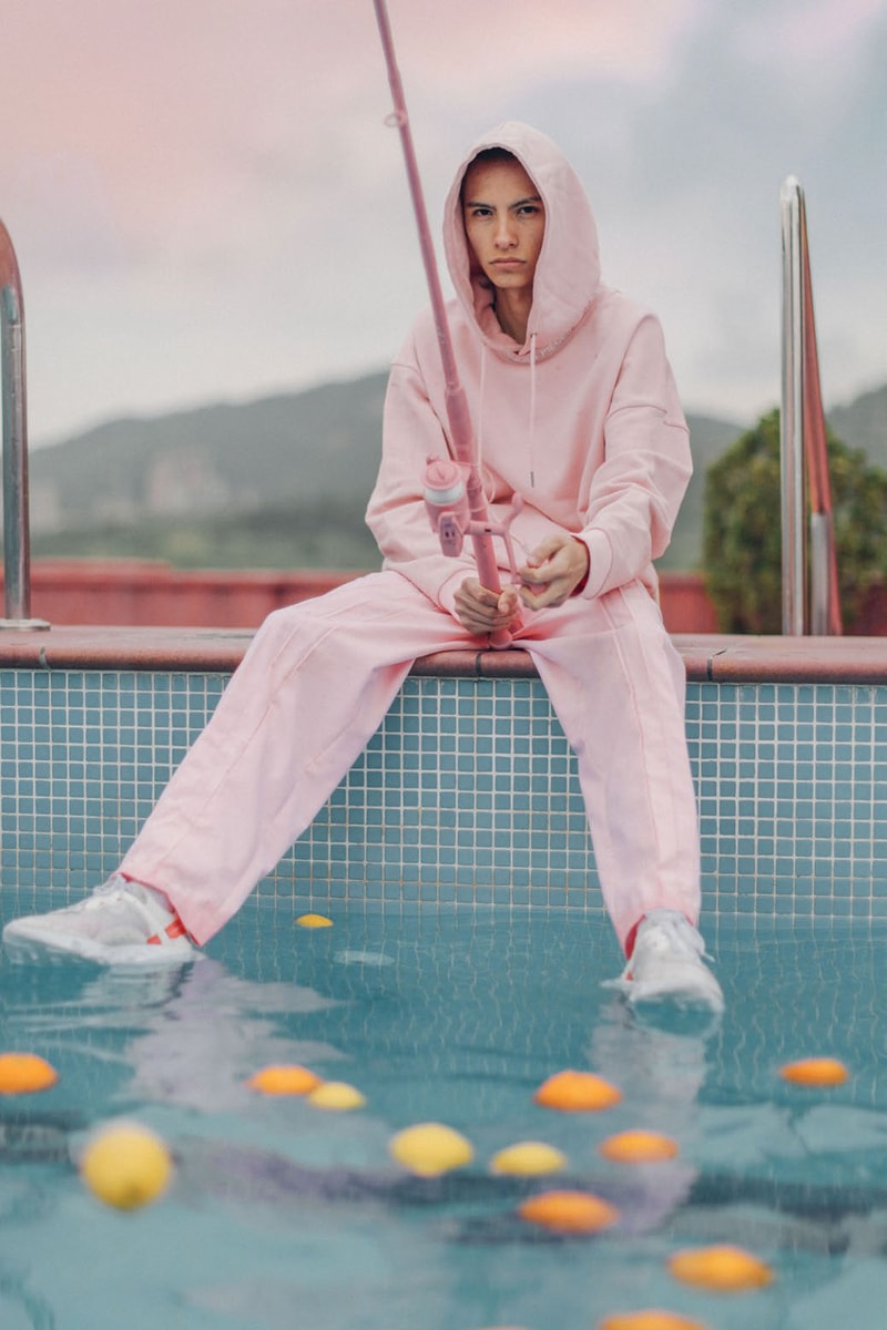 Pièces Uniques Spring Summer 2018 collection lookbook nike react element 87 sneaker pink white blue paris july 1 2018 drop release date info look