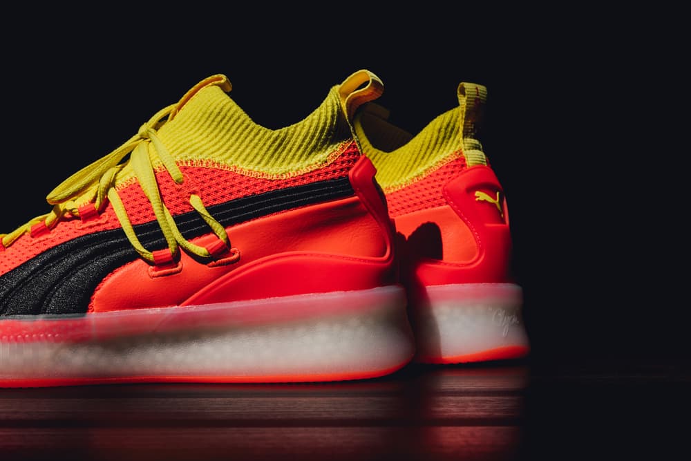 puma the clyde court 2018 red orange black yellow german footwear basketball cupsole fraizer walter jay-z rudy gay san antonio spurs