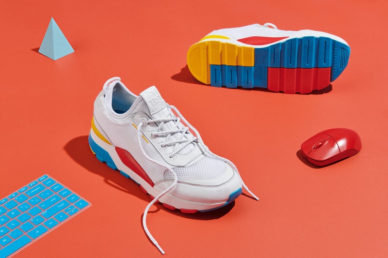 PUMA RS-0 Play shoes video games 80s nes nintendo pink white teal grey yellow running black red