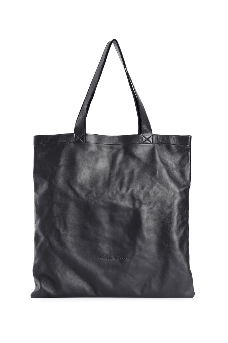 Rick Owens Fall Winter 2018 Leather Tote Bag black accessories