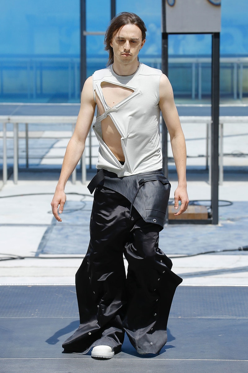 Rick Owens spring summer 2019 runway collection paris fashion week birkenstock collaboration tent sneaker mens
