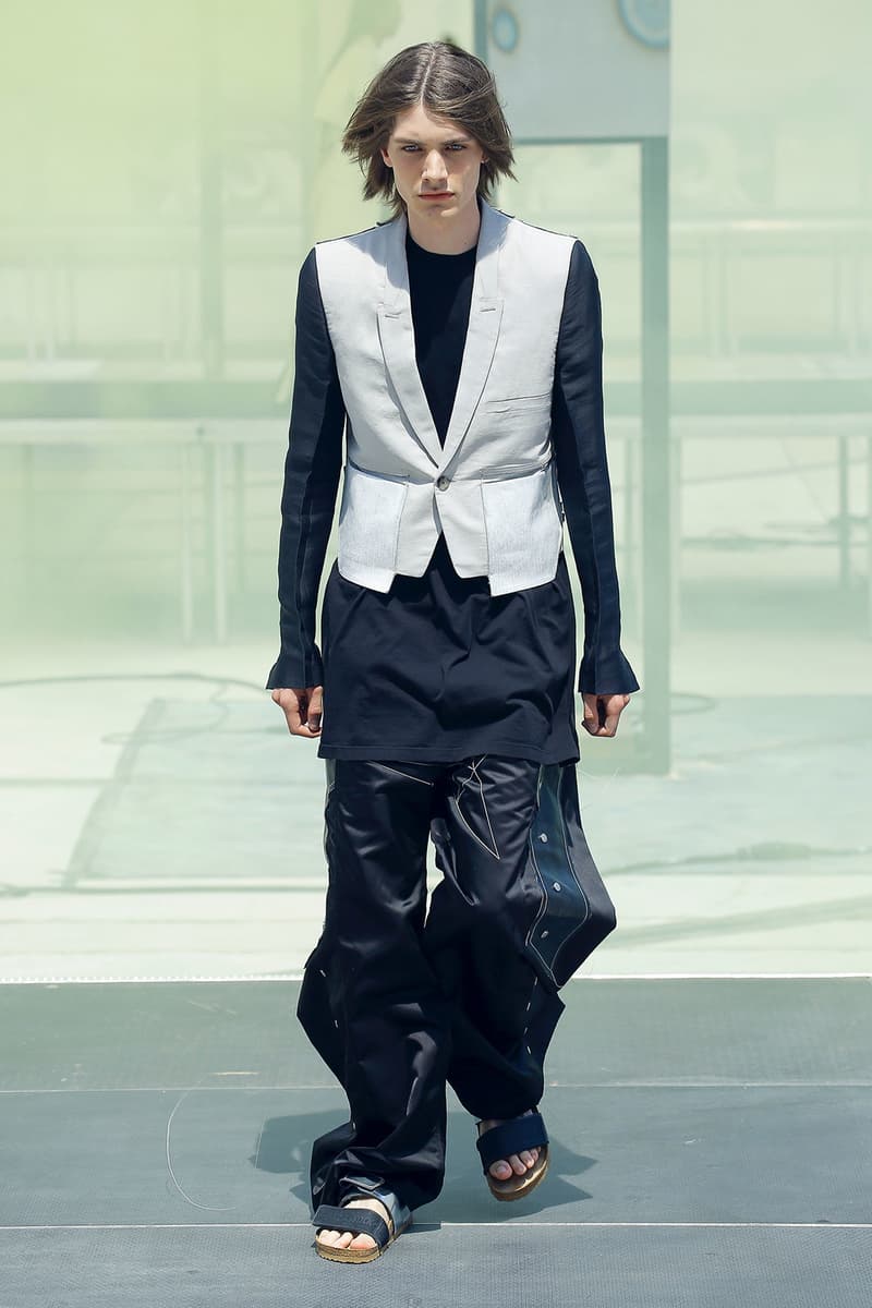 Rick Owens spring summer 2019 runway collection paris fashion week birkenstock collaboration tent sneaker mens