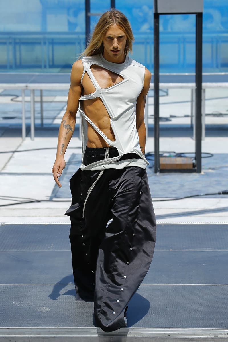 Rick Owens spring summer 2019 runway collection paris fashion week birkenstock collaboration tent sneaker mens