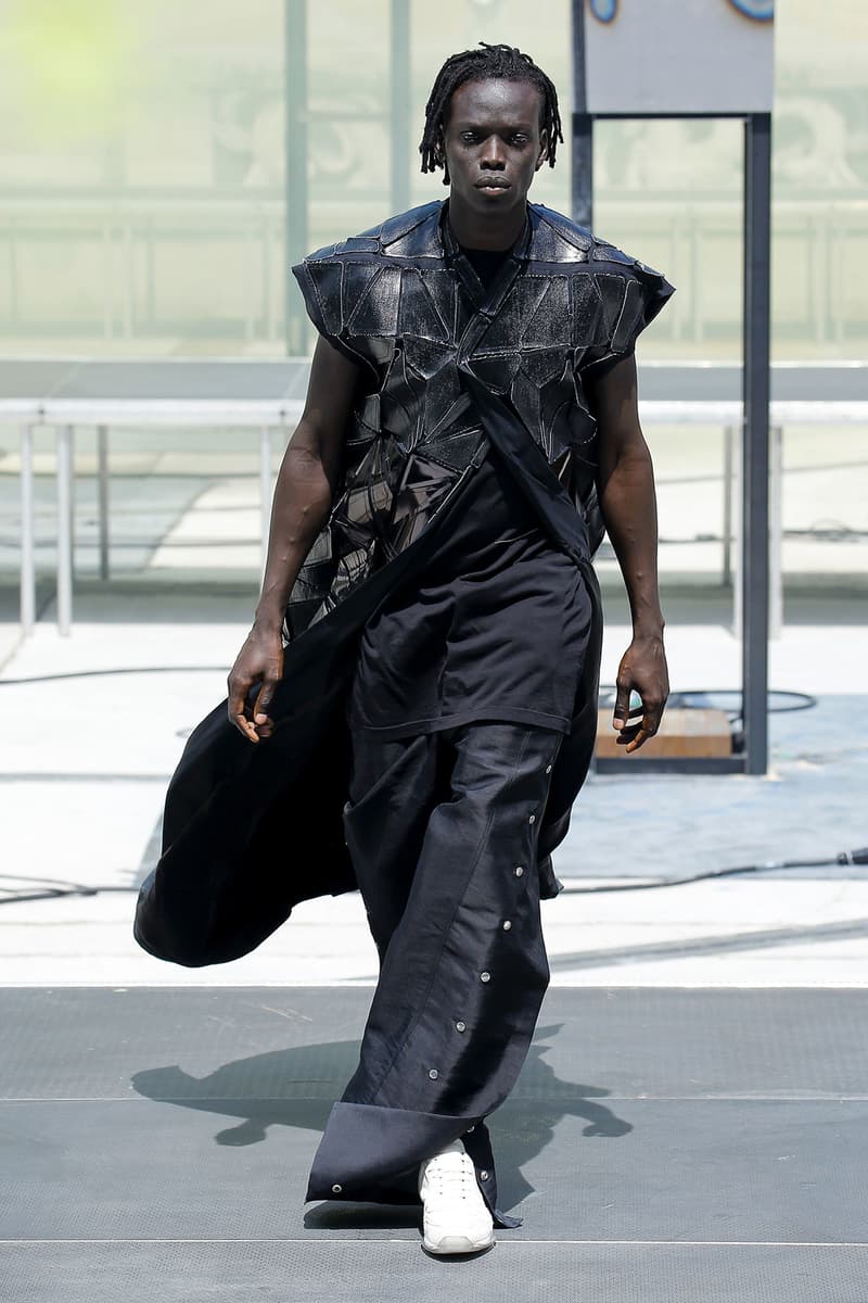 Rick Owens spring summer 2019 runway collection paris fashion week birkenstock collaboration tent sneaker mens