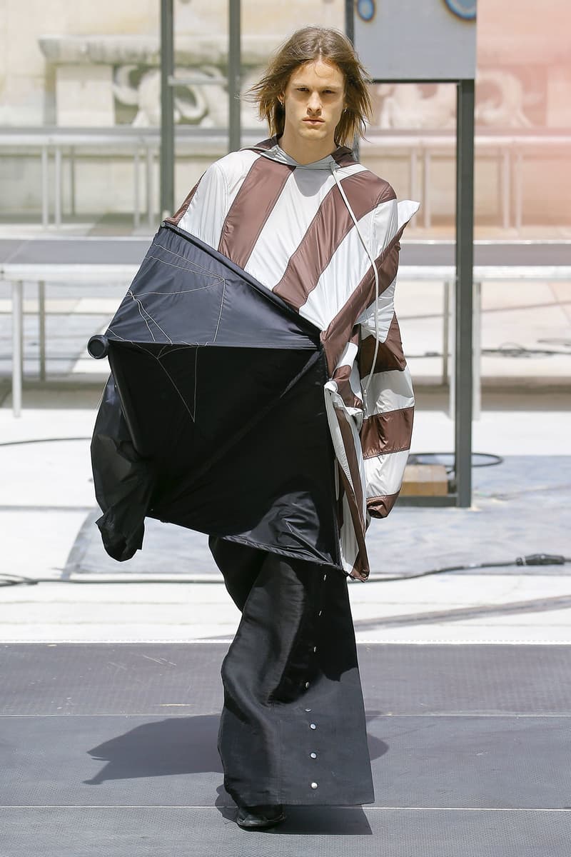 Rick Owens spring summer 2019 runway collection paris fashion week birkenstock collaboration tent sneaker mens