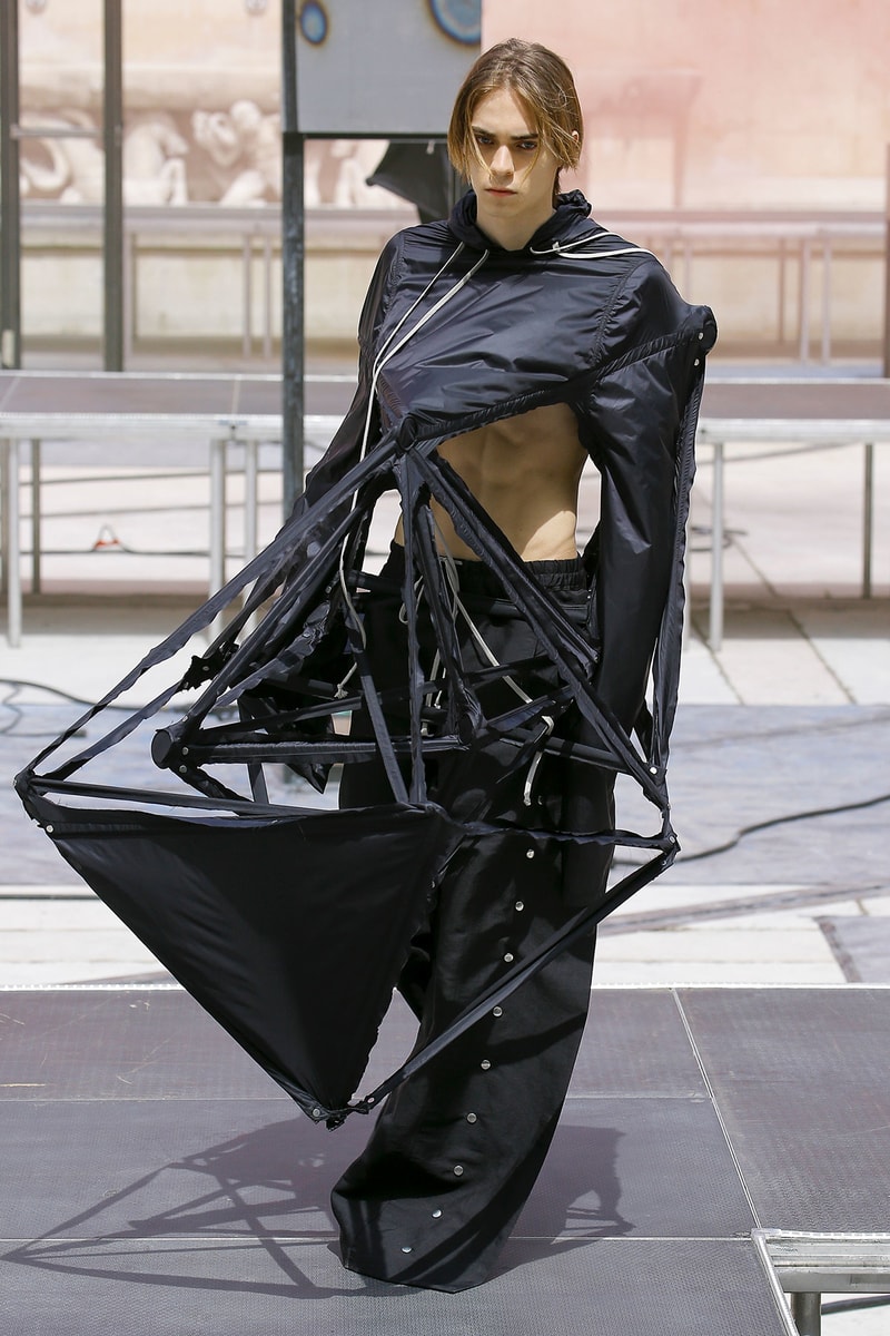 Rick Owens spring summer 2019 runway collection paris fashion week birkenstock collaboration tent sneaker mens