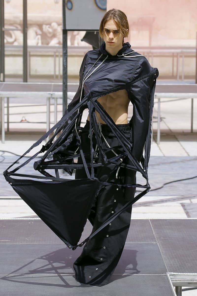 Rick Owens spring summer 2019 runway collection paris fashion week birkenstock collaboration tent sneaker mens