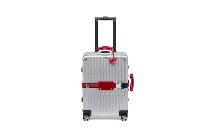 Fendi RIMOWA Suitcase Cabin Trolley First Look Release Information Details Red Silver Blue Tag Personalization