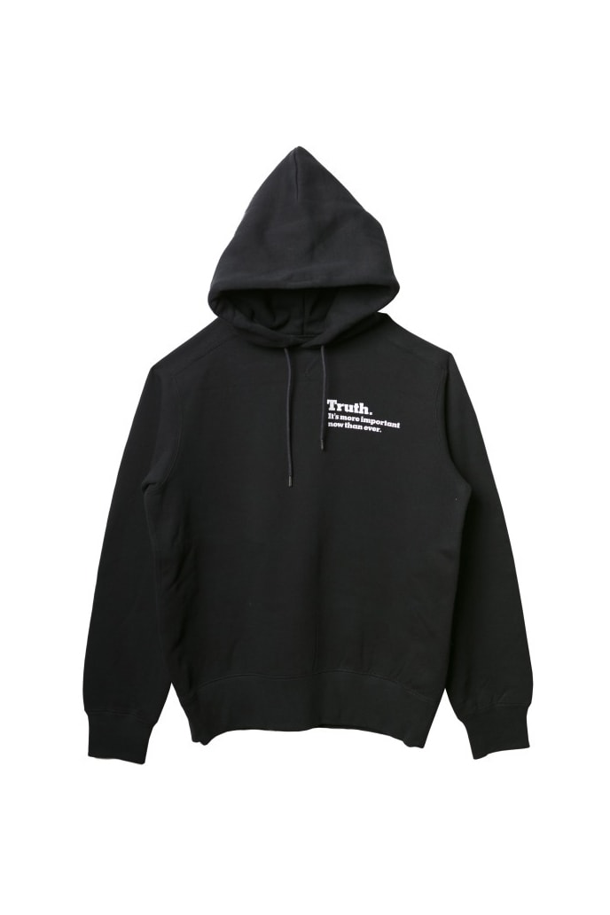 The new york times sacai truth tee shirt hoodie collaboration saks fifth avenue drop release date info june 15 23 2018 fall winter collection