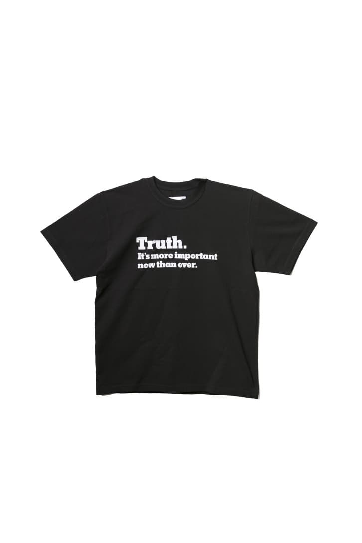 The new york times sacai truth tee shirt hoodie collaboration saks fifth avenue drop release date info june 15 23 2018 fall winter collection