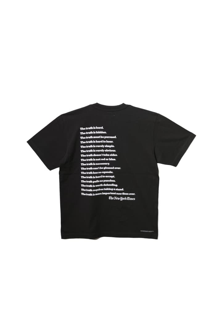 The new york times sacai truth tee shirt hoodie collaboration saks fifth avenue drop release date info june 15 23 2018 fall winter collection