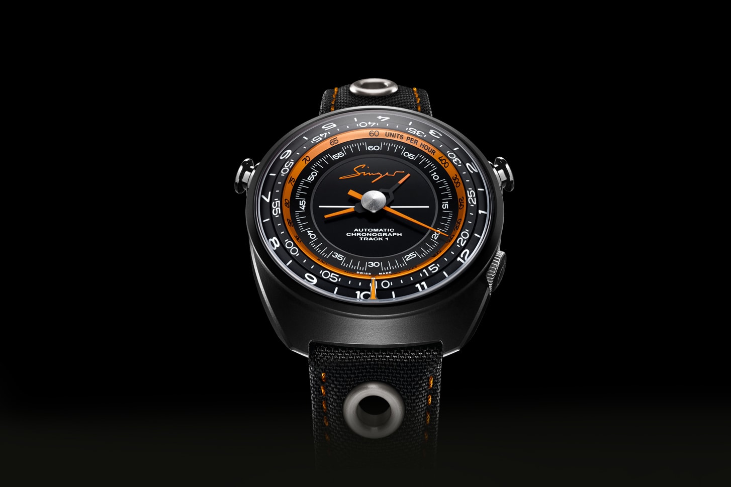 Singer Reimagined Track 1 chronograph Hong Kong black ceramic watch track1