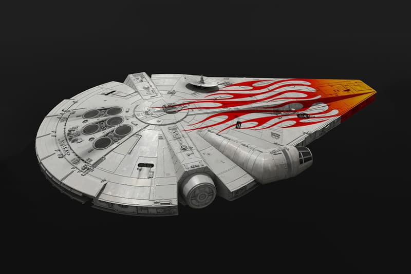 Solo Star Wars Millennium Falcon Flame Decal design