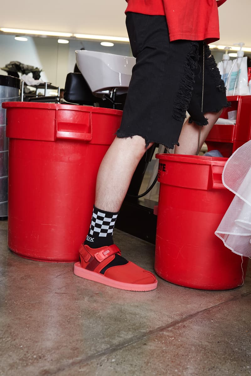 suicoke slam jam spring summer 2018 lookbook checkerboard black sock alyx shorts