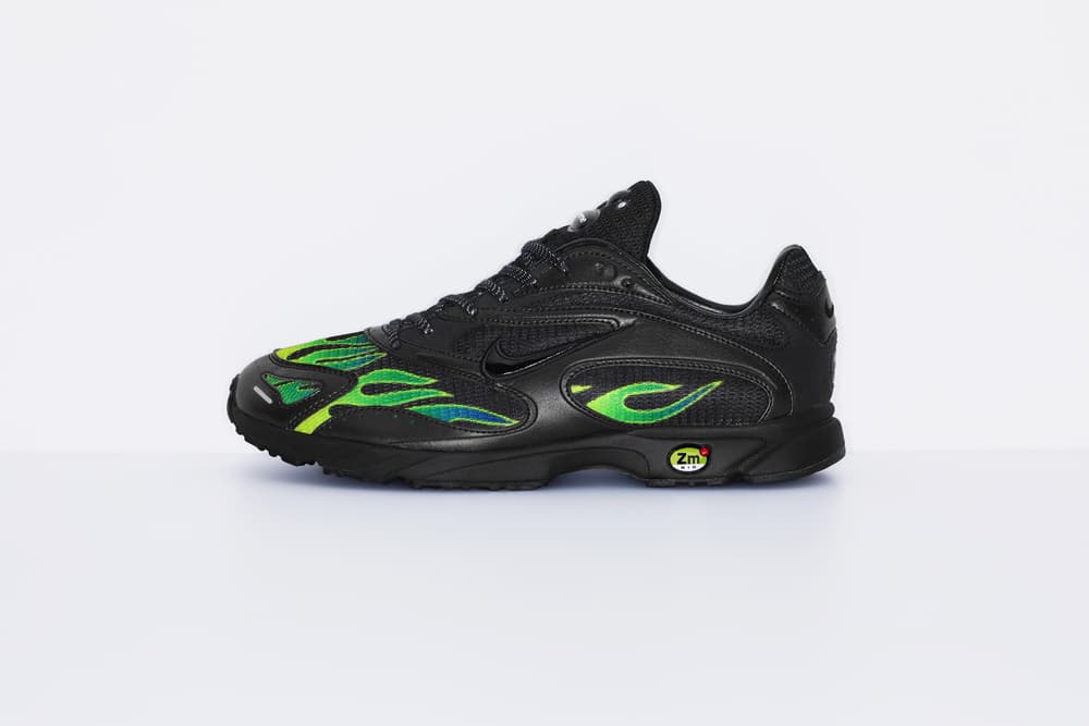 supreme nike air streak spectrum plus black volt side