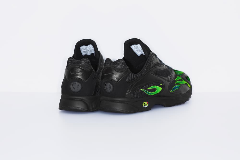 supreme nike air streak spectrum plus black volt heel