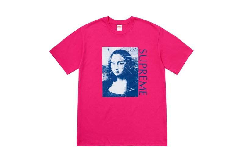 Supreme Summer 2018 T-Shirt Tee Pink Mona Lisa