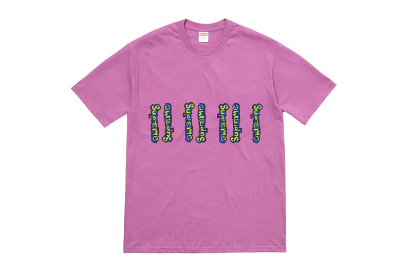 supreme group tee pink