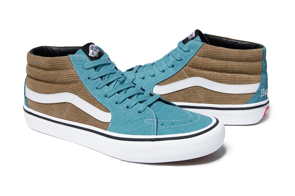 Lampin Sk8-Mid Supreme Vans Spring 2018 Collection footwear skateboarding New York Vans Old Skool Waffle Shoe Trainer Collaboration Collab