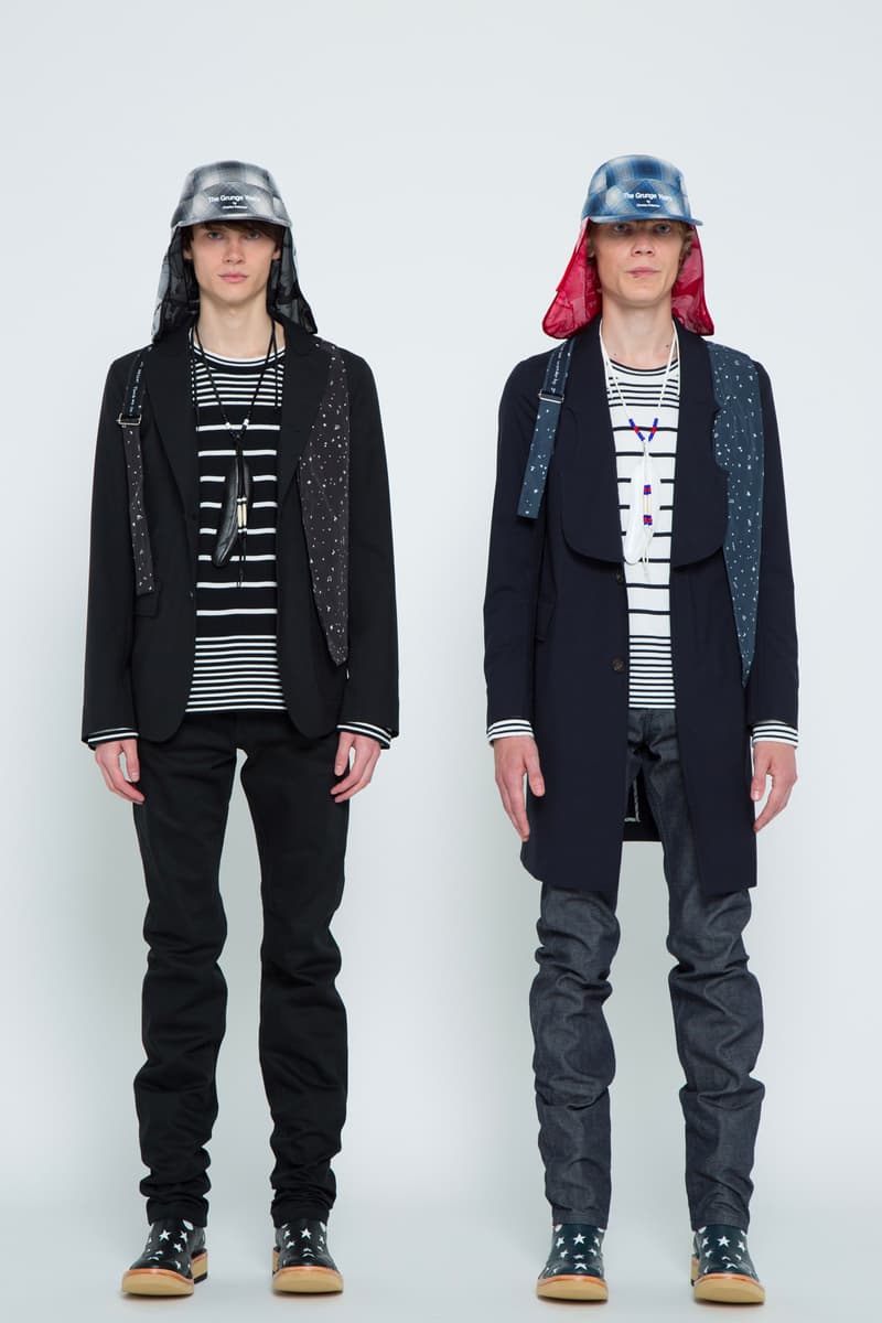 TAKAHIROMIYASHITA TheSoloist Spring summer 2019 Collection Paris Fashion Week summer slip on sneaker collaboration artwork photographs grunge Charles Peterson scarf cap hat jacket scarf grunge touch me im sick