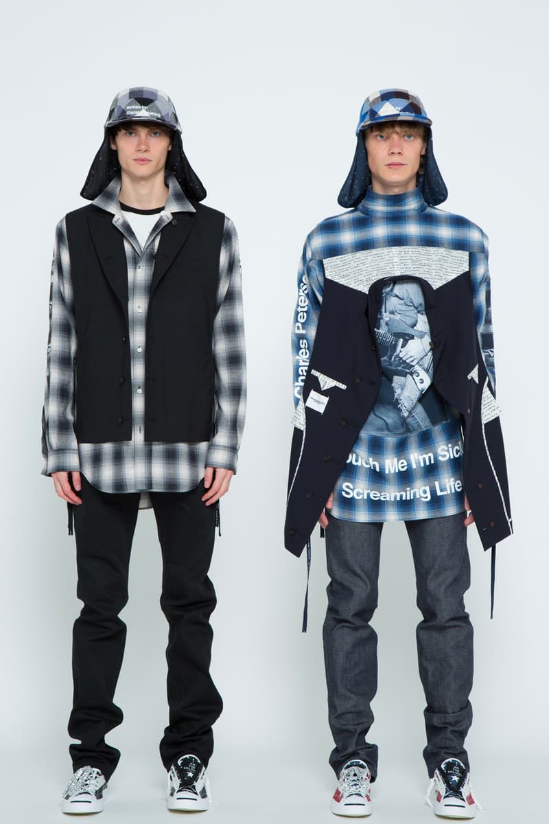 TAKAHIROMIYASHITA TheSoloist Spring summer 2019 Collection Paris Fashion Week summer slip on sneaker collaboration artwork photographs grunge Charles Peterson scarf cap hat jacket scarf grunge touch me im sick