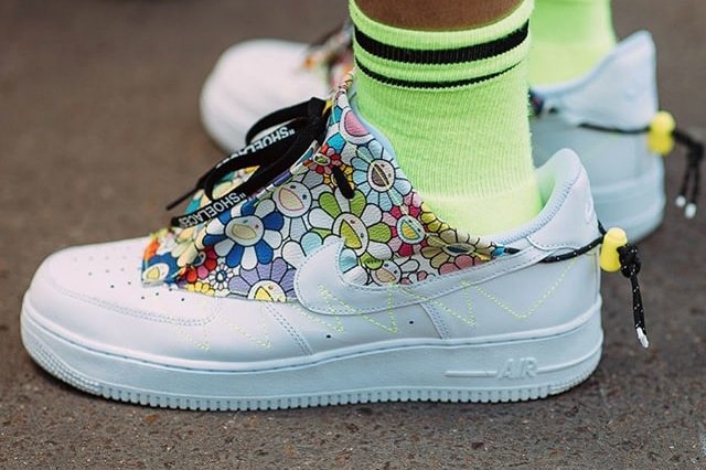 True Green Swoosh Check Custom Air Force 1 - Hand Painted AF1