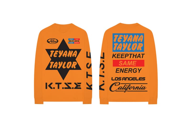 Teyana Taylor ktse keep the same energy merch music fashion 2018 june