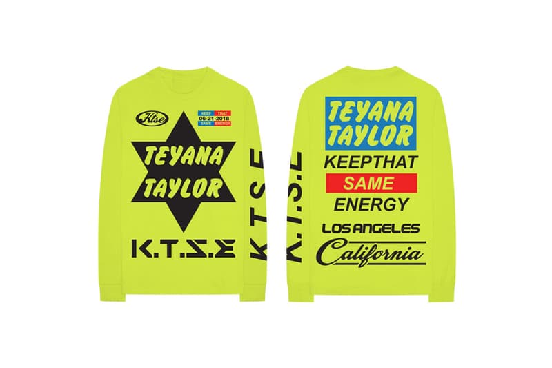 Teyana Taylor ktse keep the same energy merch music fashion 2018 june