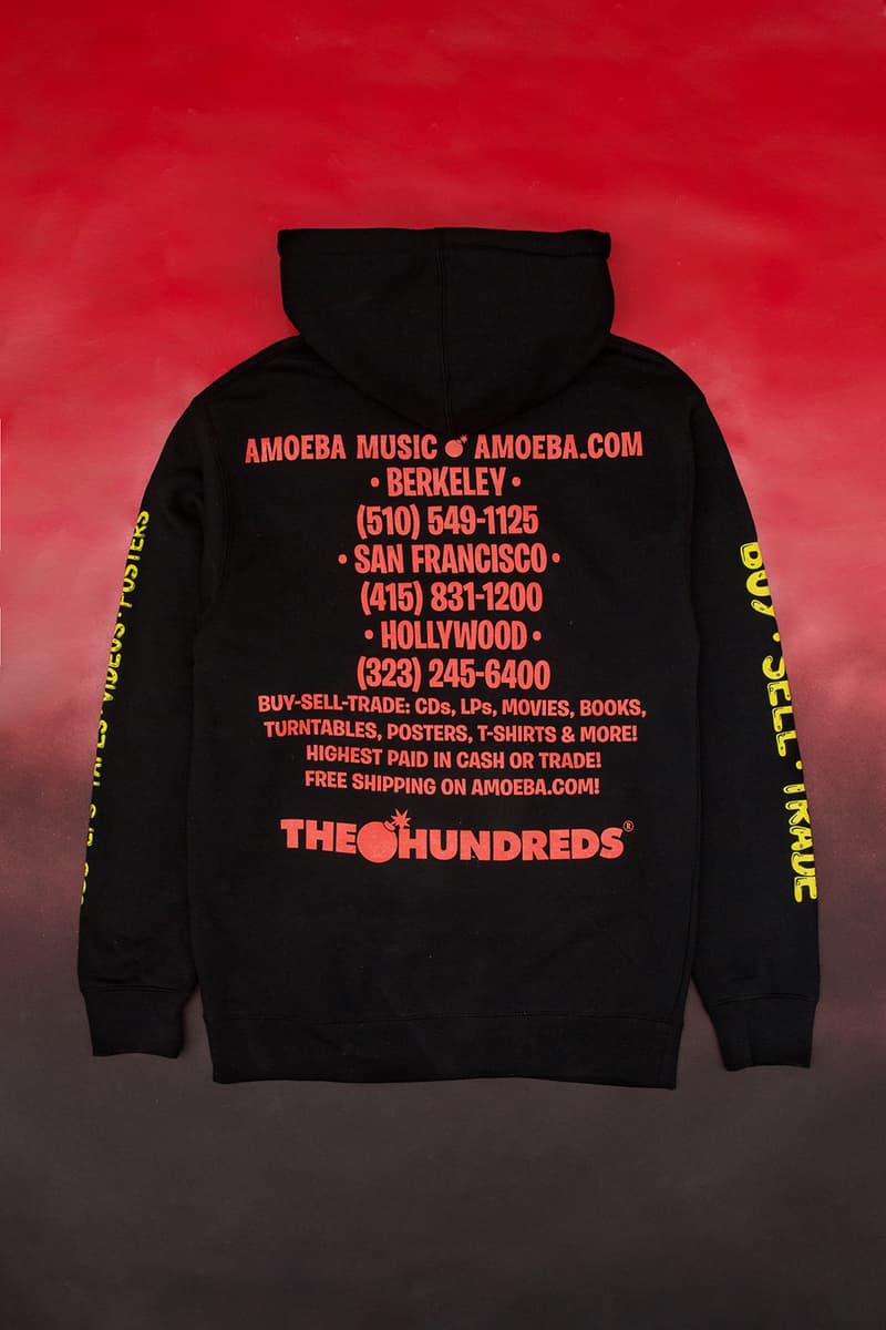 The Hundreds x Amoeba Music Collaboration release date info drop