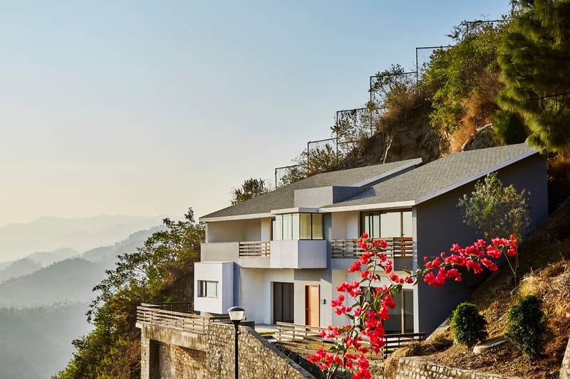 The Woodside Morphogenesis Architects India Modern Interior Exterior Swimming Pool Woodland Mountains Trees Skyline Kasauli