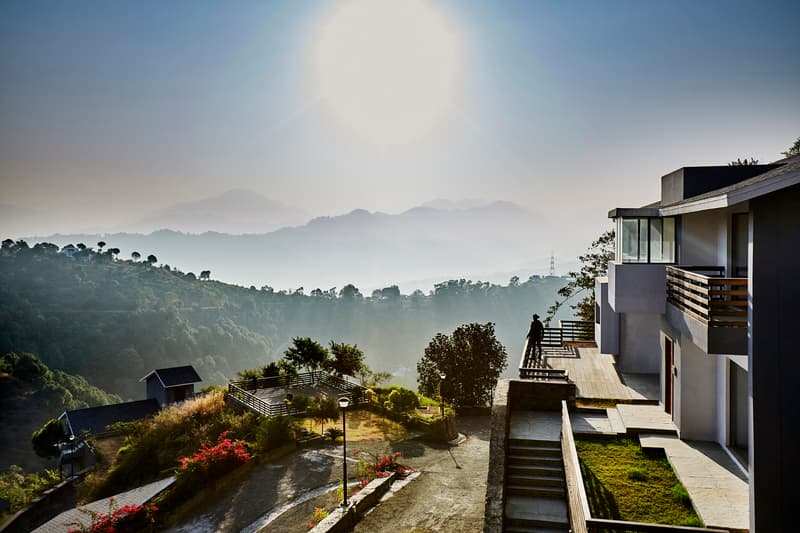 The Woodside Morphogenesis Architects India Modern Interior Exterior Swimming Pool Woodland Mountains Trees Skyline Kasauli