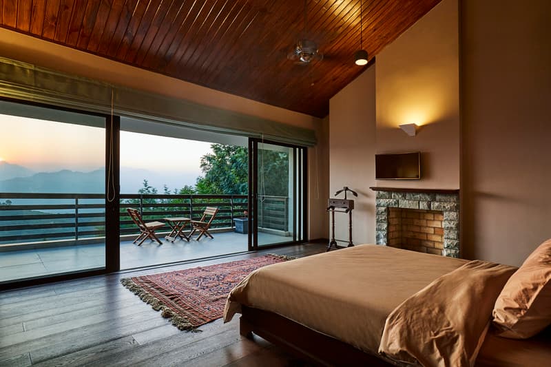 The Woodside Morphogenesis Architects India Modern Interior Exterior Swimming Pool Woodland Mountains Trees Skyline Kasauli