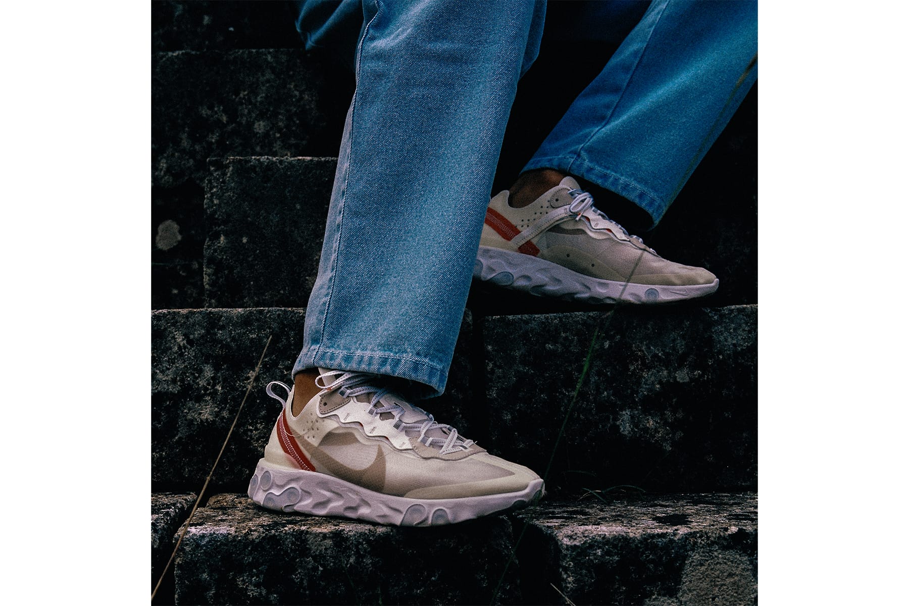 nike react element 55 with jeans