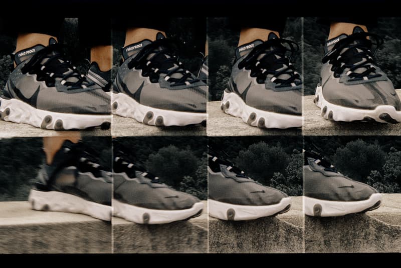 theNextdoor Nike React Element 87 Editorial Black Sail White