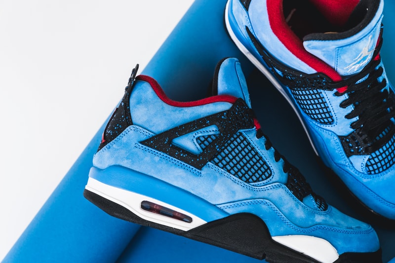 Travis Scott Air Jordan 4 cactus jack 2018 june footwear jordan brand michael jordan houston oilers la flame university blue black