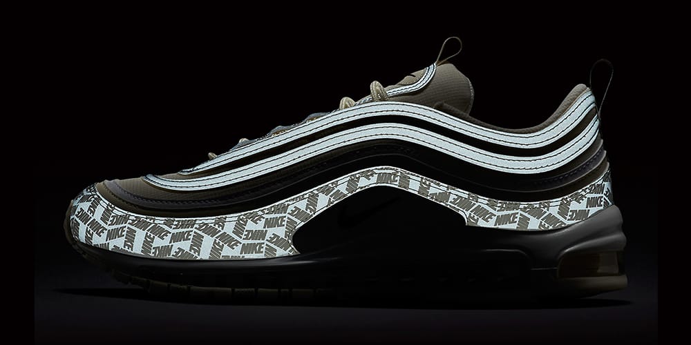air max 97 black and white reflective