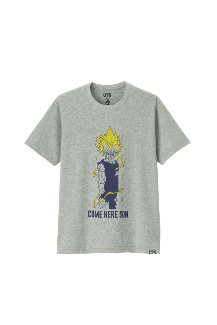 uniqlo shonen jump ut collaboration tee shirts come here son grey vegeta