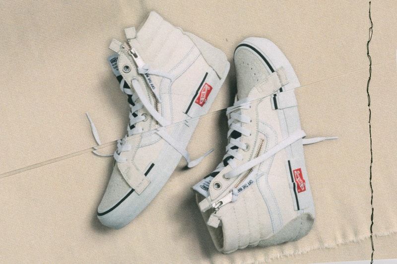 Vans Vault "Cap LX" Pack Sk8-Hi Slip On Authentic Checkerboard Shoes Black Marshmallow White off Sail Beige Tan Deconstructed Deconstruct Virgil Abloh the Ten Nike Shop Release Info June 21