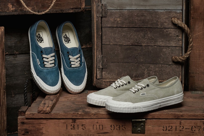 vans vintage military pack sk8 hi authentic sneaker corsair wheat beige blue chambray