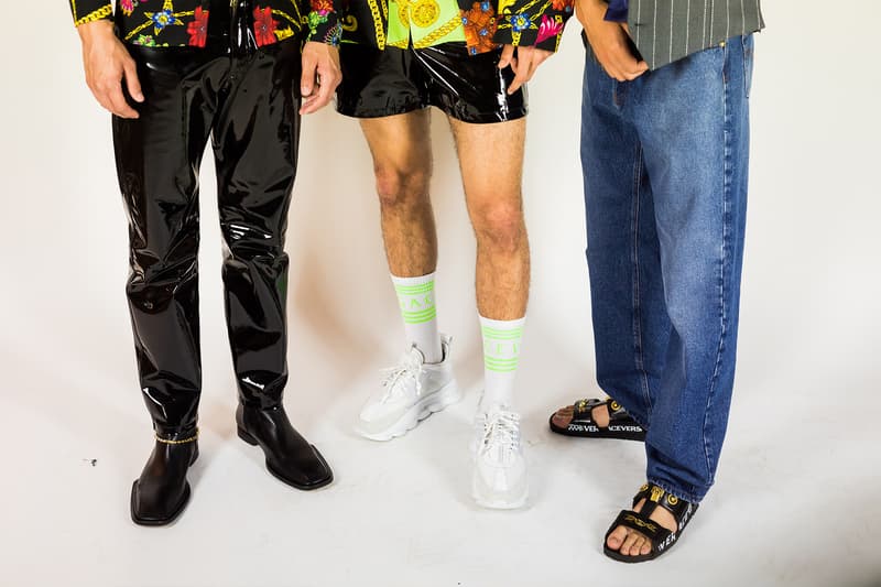 Versace Spring Summer 2019 Collection Backstage menswear footwear milan fashion week