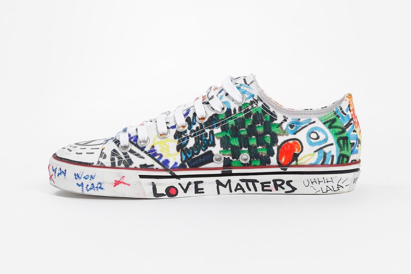 Vetements Fall Winter 2018 Graffiti Low-Top Sneakers black white demna gvasalia release info sneakers footwear