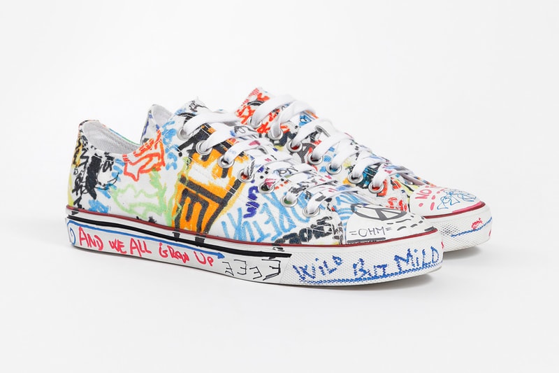Vetements Fall Winter 2018 Graffiti Low-Top Sneakers black white demna gvasalia release info sneakers footwear