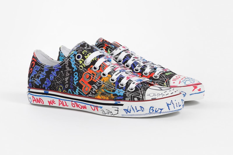 Vetements Fall Winter 2018 Graffiti Low-Top Sneakers black white demna gvasalia release info sneakers footwear