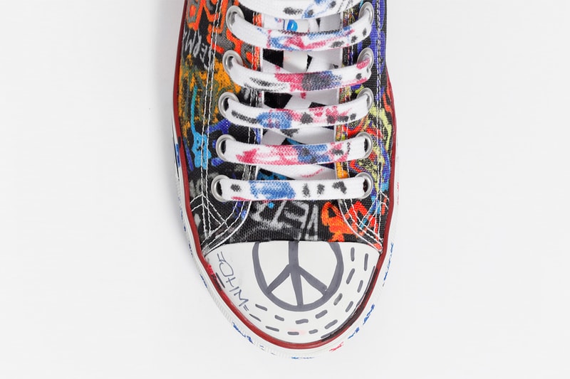Vetements Multicolor Graffiti Canvas High Top Sneakers Size 39 Vetements